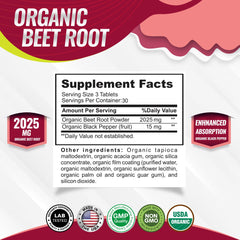 Toplux Beet Root label close-up highlighting non-GMO ingredients