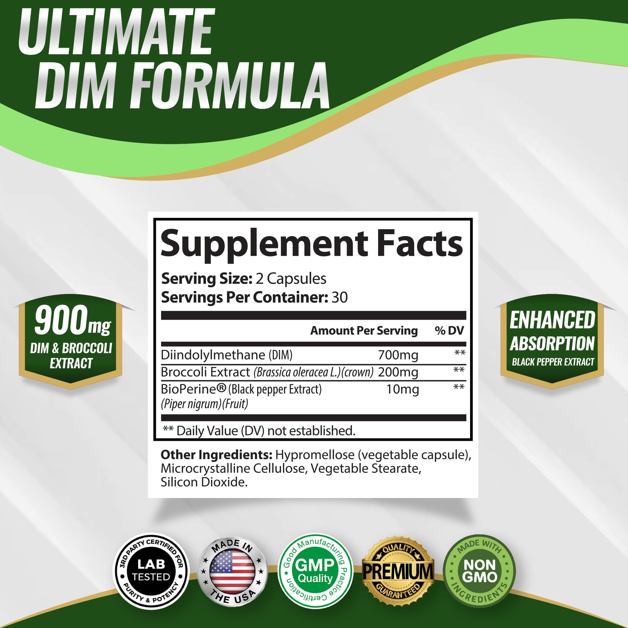 Toplux DIM with broccoli extract highlights natural ingredient source.