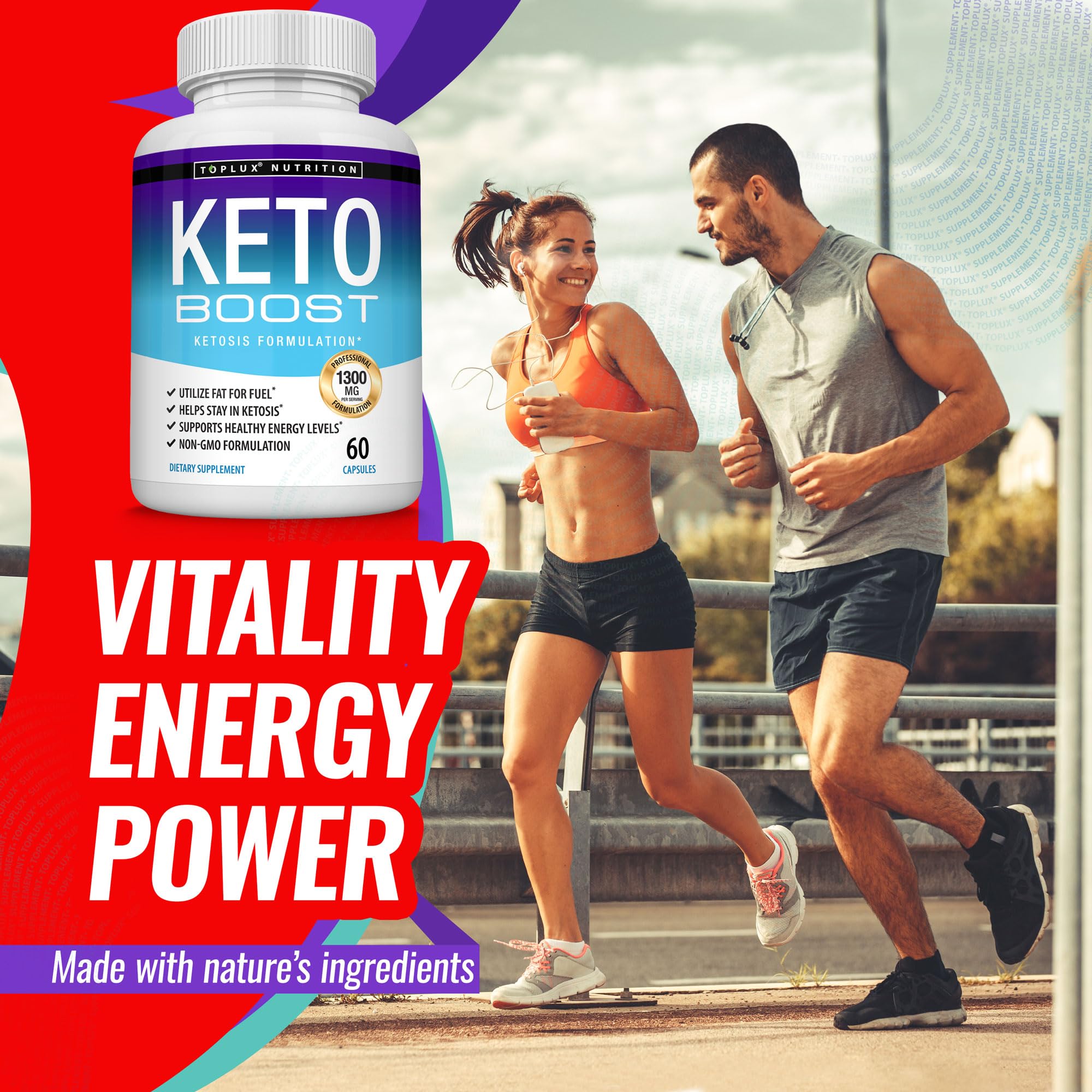 Toplux Keto Boost GMP USA badge emphasizing quality manufacturing.