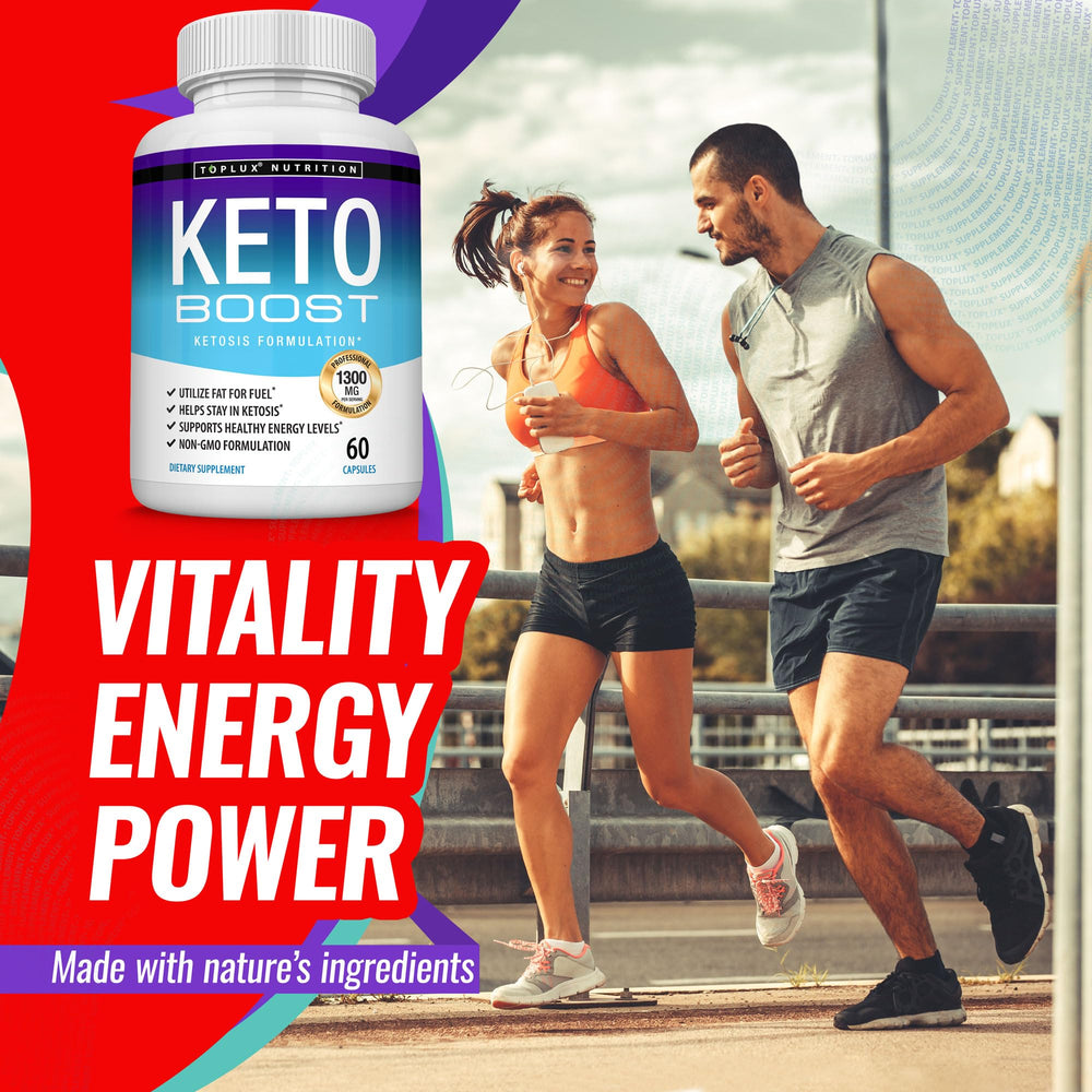 Toplux Keto Boost GMP USA badge emphasizing quality manufacturing.