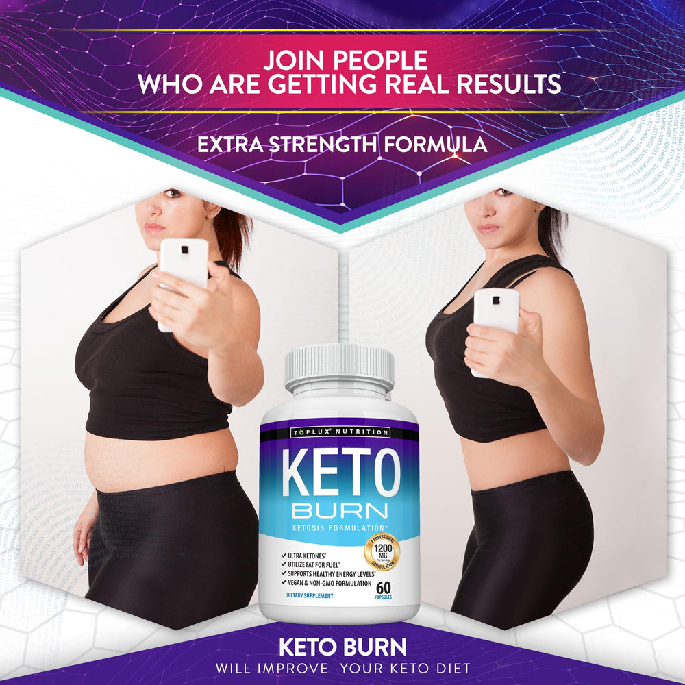 Toplux Keto Burn Pills capsules close-up suitable for energy during workouts