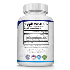Toplux Magnesium Complex capsules poured into hand for easy dosage