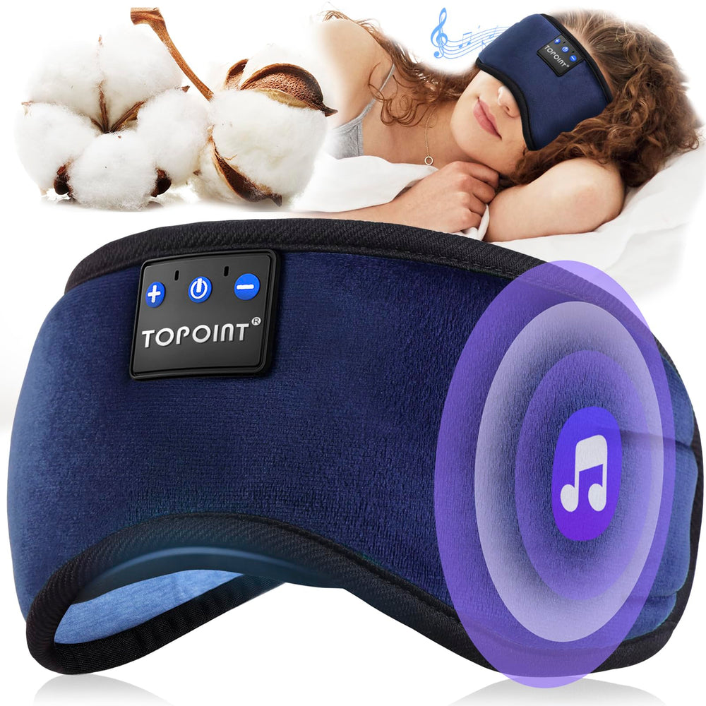 TOPOINT Sleep Headphones secure, comfortable headband for snug fit