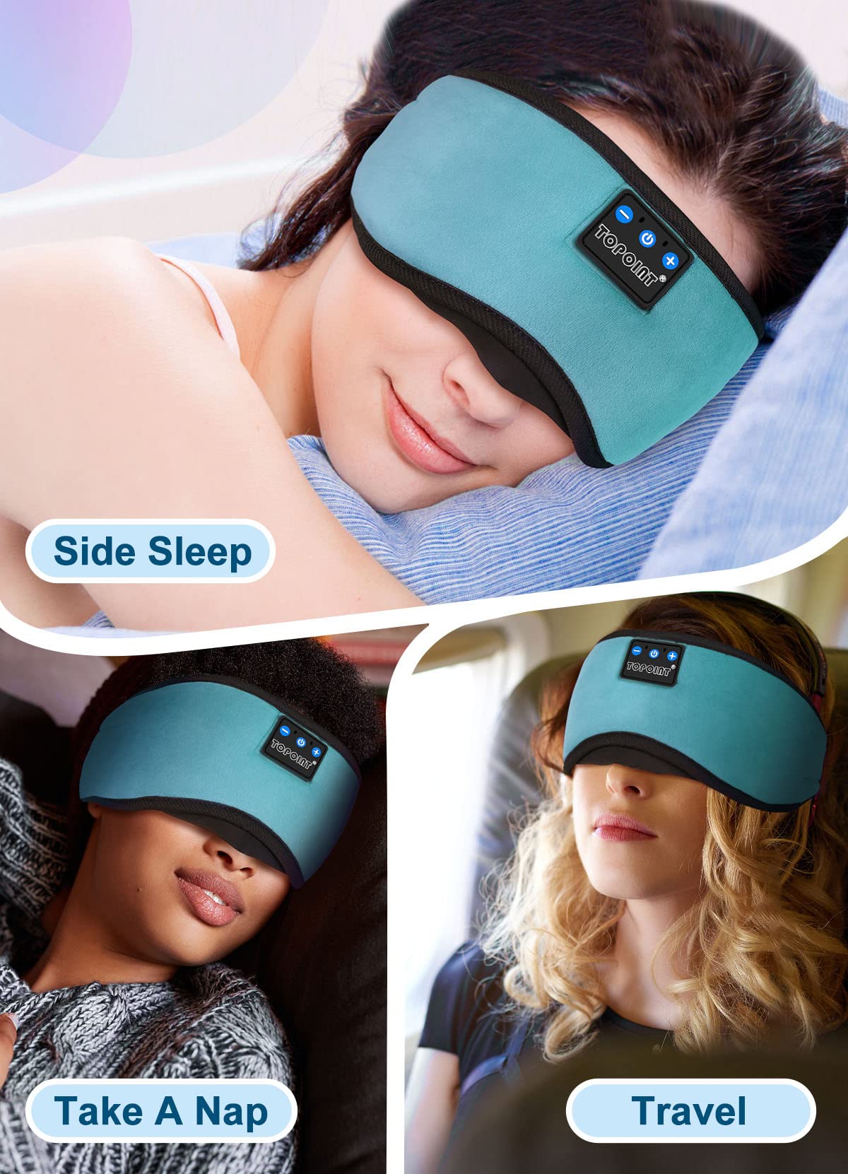 TOPOINT eye mask blocks light effectively for quiet, immersive moments.
