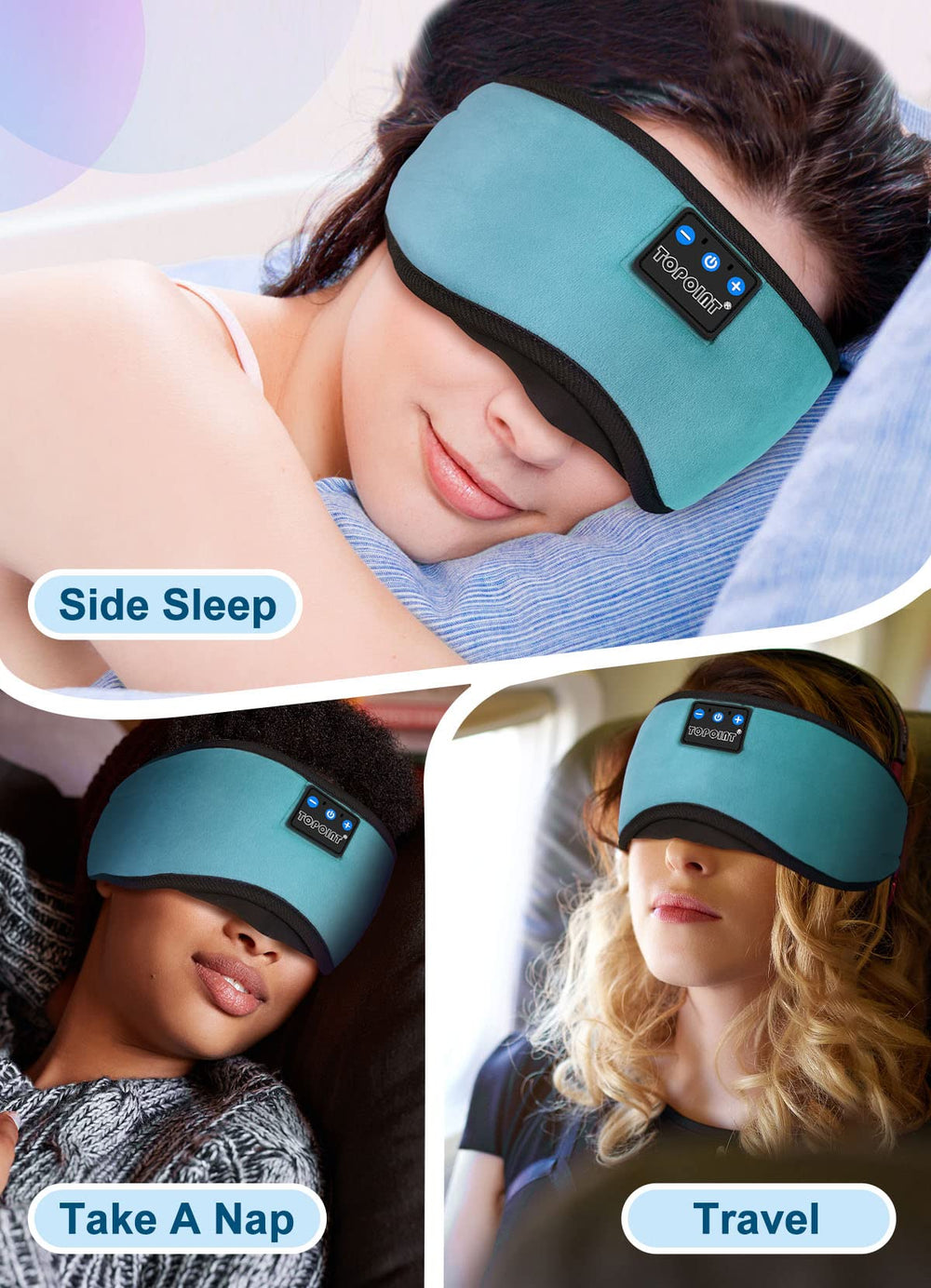 TOPOINT eye mask blocks light effectively for quiet, immersive moments.