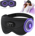 TOPOINT Sleep Mask with Bluetooth Headphones – 3D Eye Mask, 15h Battery, Total Blackout