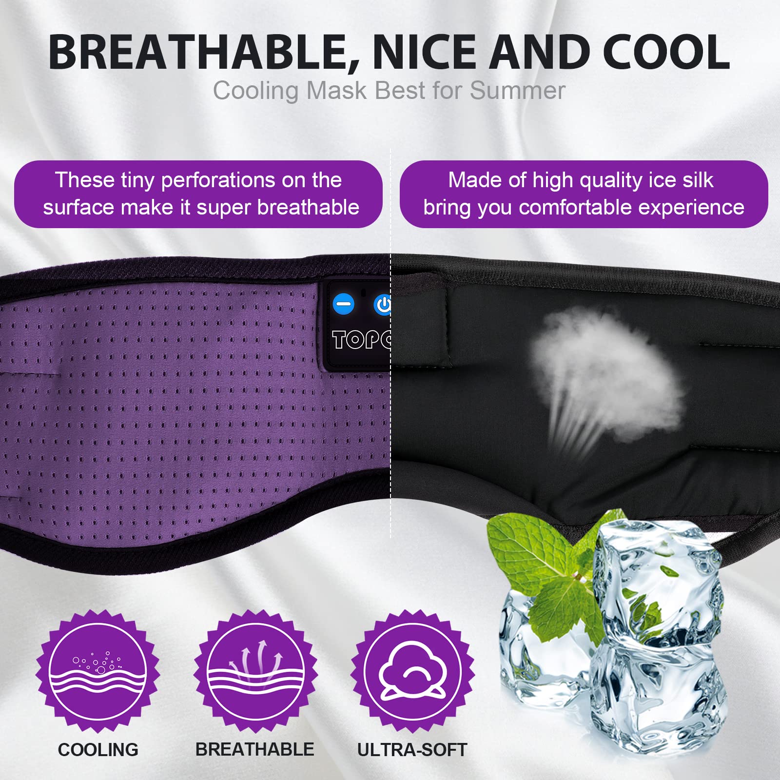 TOPOINT detachable Bluetooth module allows easy washing of the mask.
