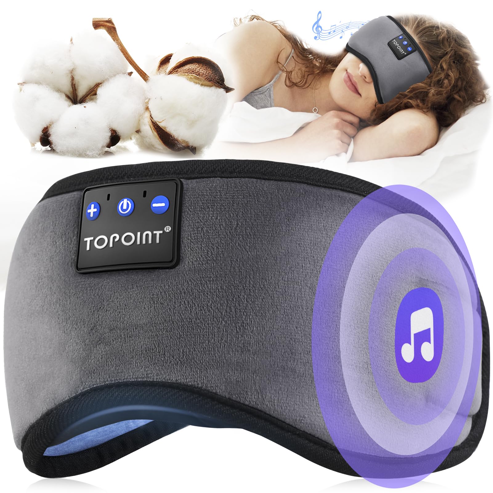 TOPOINT Sleep Mask detachable module simplifies washing and care.