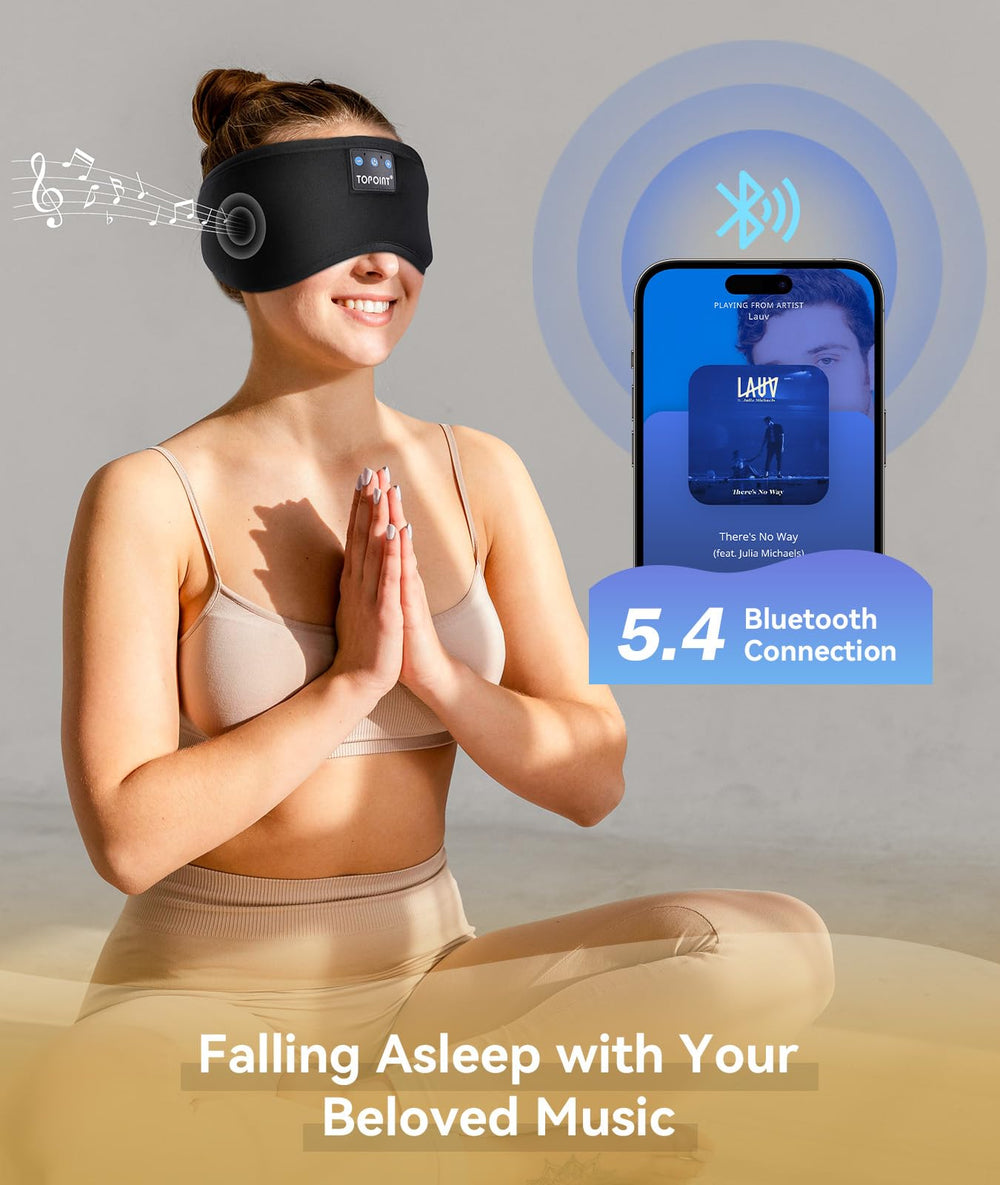 TOPOINT sleep mask with long battery life for hours of use