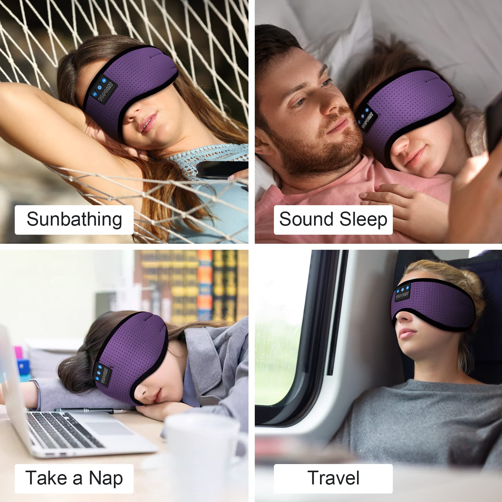 TOPOINT light-blockout nose design minimizes light interference for better sleep.