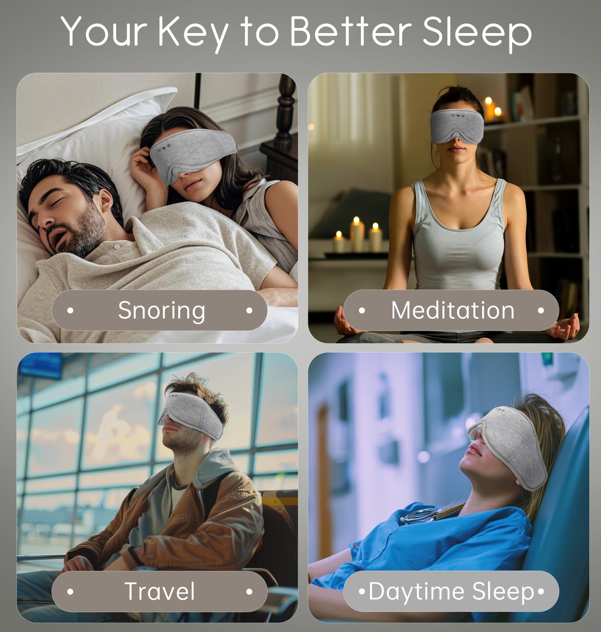 TOPOINT travel-ready sleep mask stays comfortable on the go