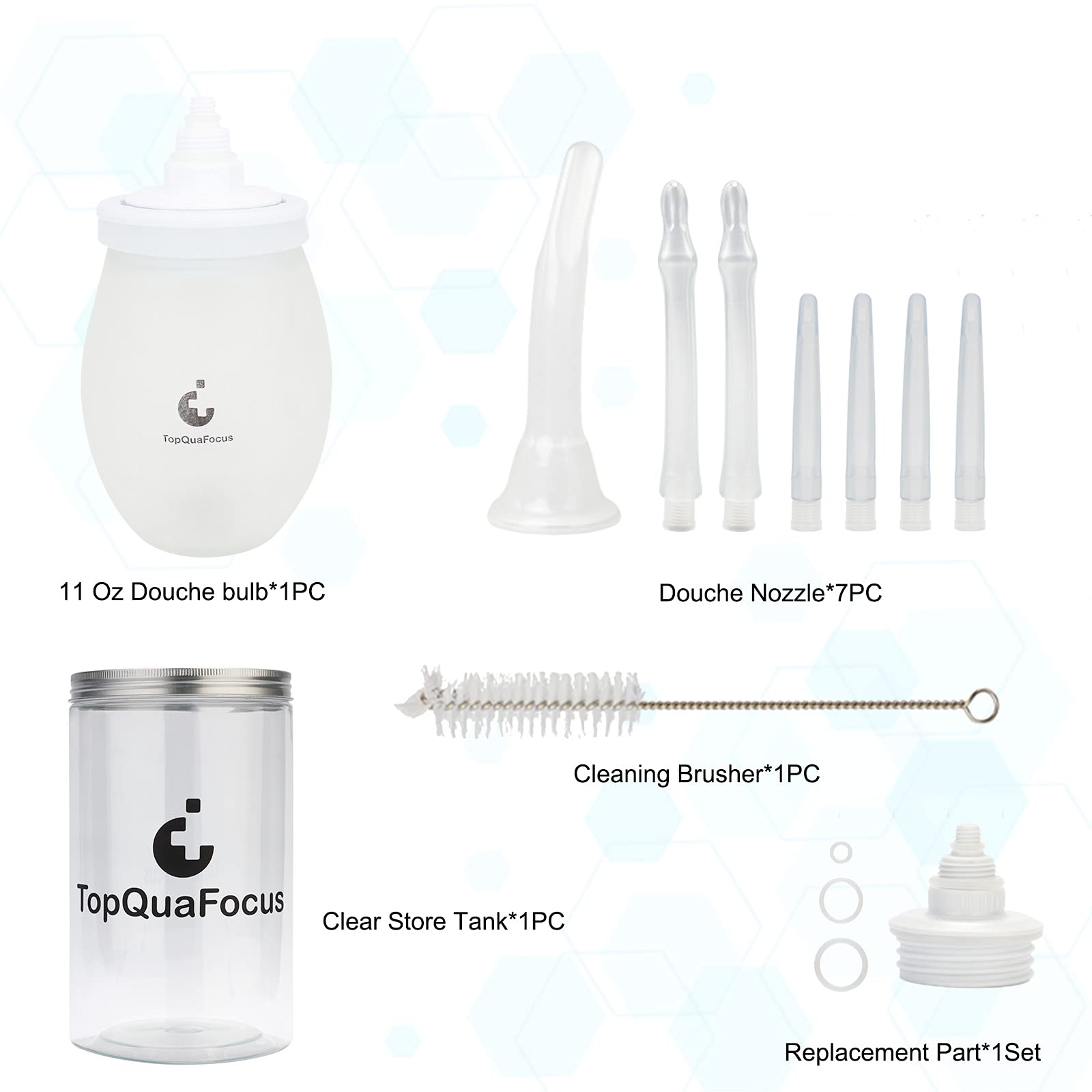 TopQuaFocus enema bulb large capacity supports longer sessions without refilling.
