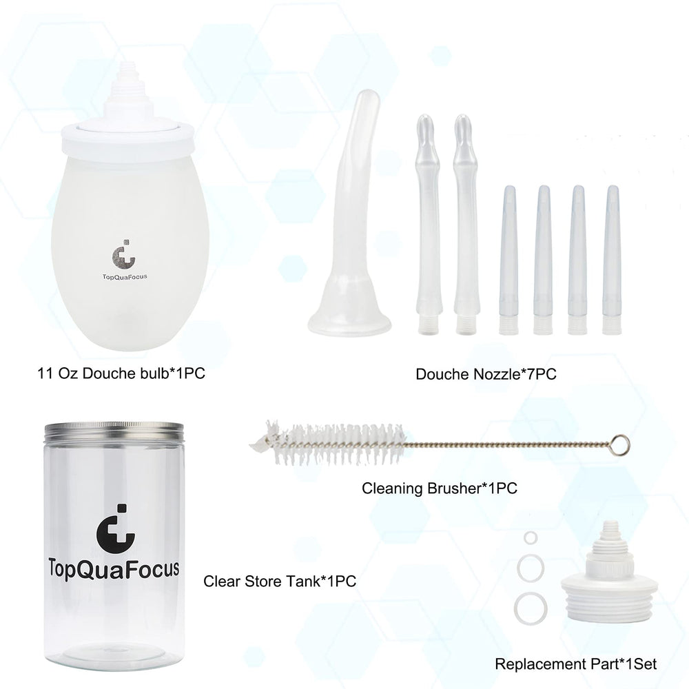 TopQuaFocus enema bulb large capacity supports longer sessions without refilling.