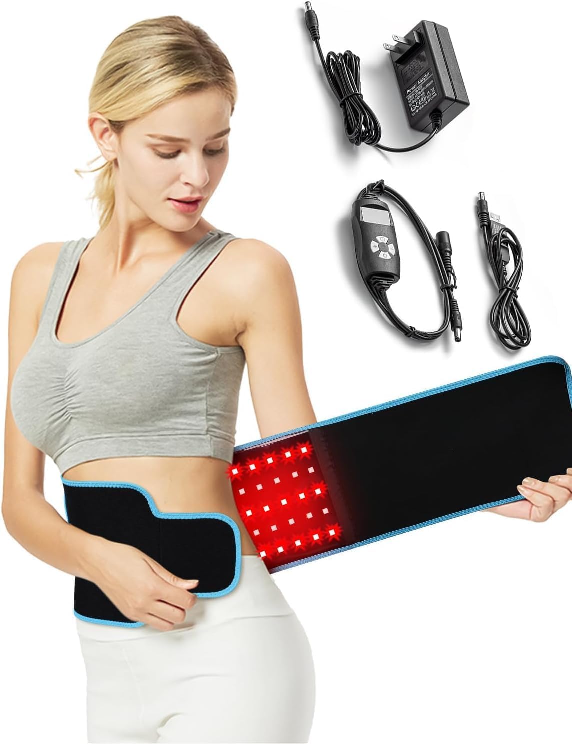 Topvent Red Light Therapy Belt front view for at-home use and contouring.