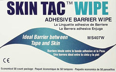 Torbot Skin-Tac-H barrier wipes 50-pack ready for skin-safe tape applications.