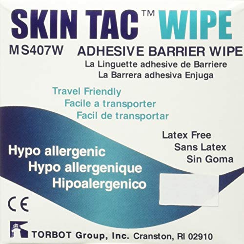 Torbot Skin-Tac-H barrier wipes suitable for home diagnostics and tape application.