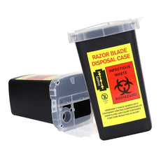 TorSor snap-top lid closed on the sharps container for secure handling.