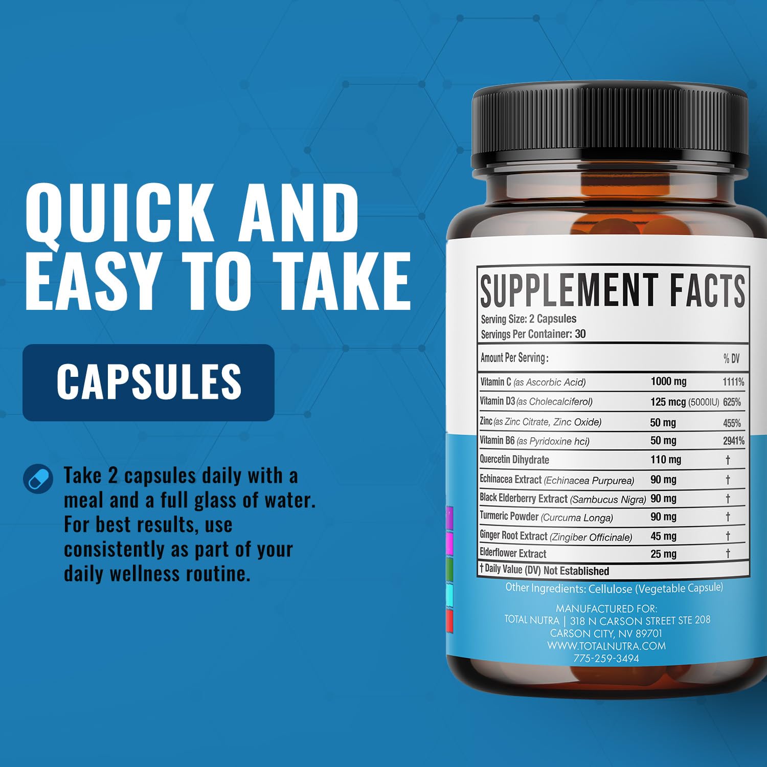 Total Nutra Immune Boost 30-day supply shown in packaging highlights value