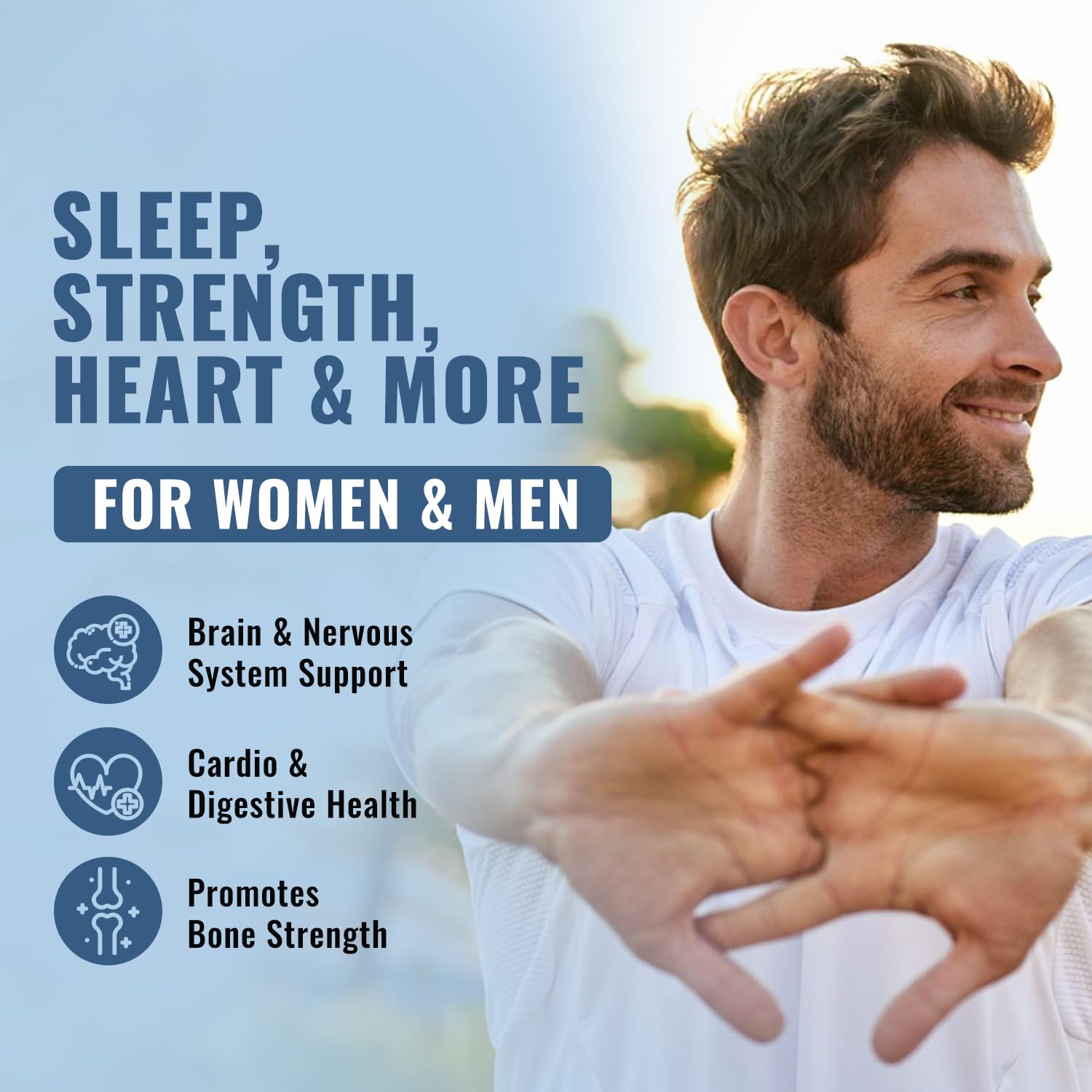 Total Nutra ingredients panel features magnesium glycinate and citrate.
