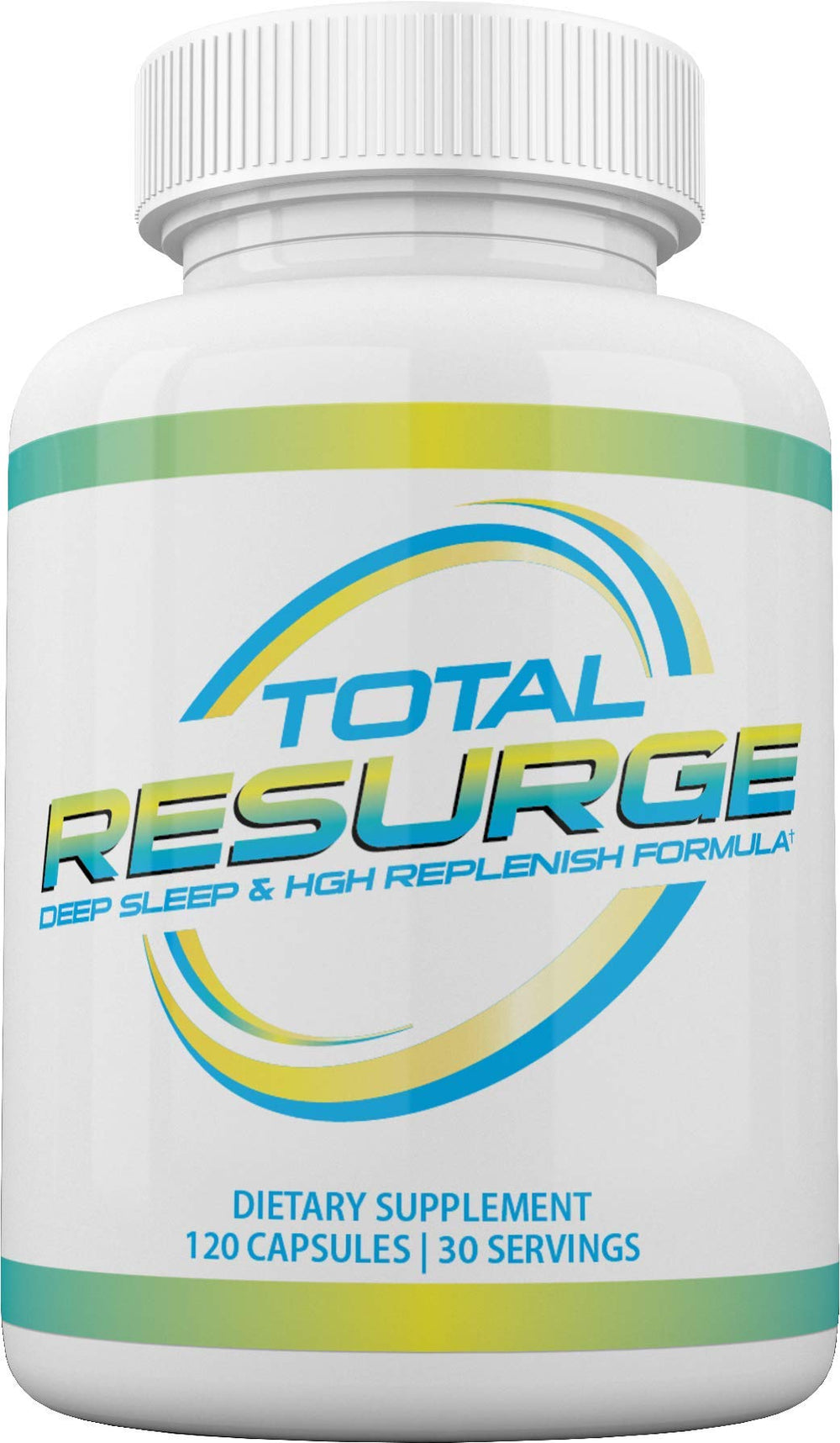 Total Resurge bottle front view highlighting deep sleep support.