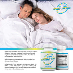 Total Resurge capsules close-up showing soft gel capsules for nightly use.