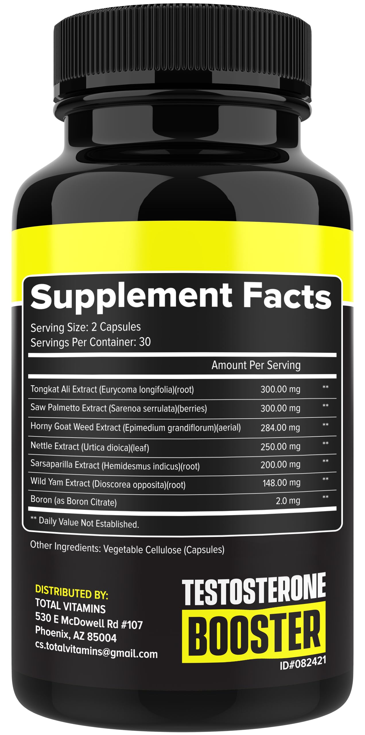 TOTAL VITAMINS Testosterone Booster in daily routine setting for energy and endurance