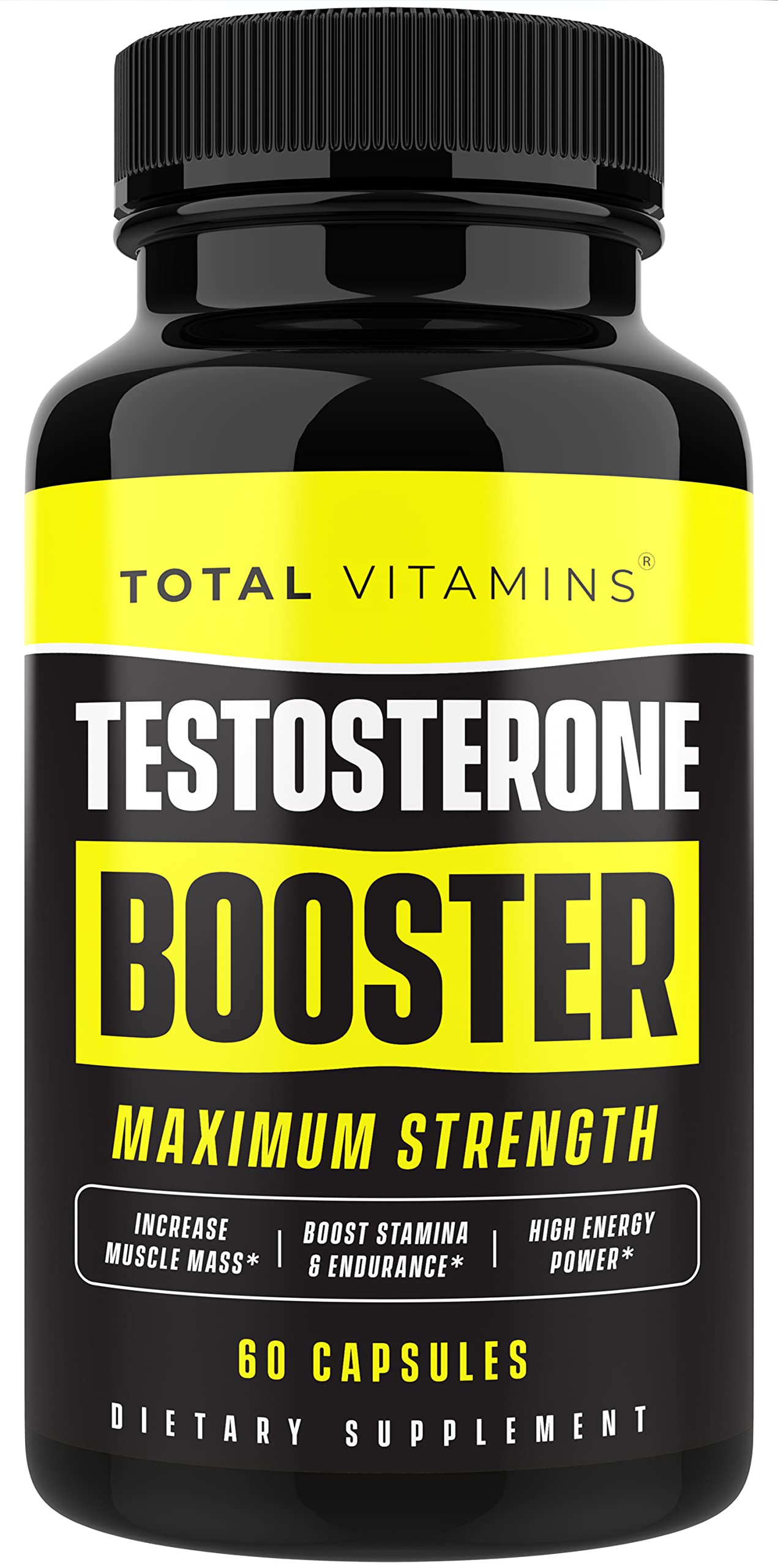 TOTAL VITAMINS Testosterone Booster ingredients include Tongkat Ali and Horny Goat Weed