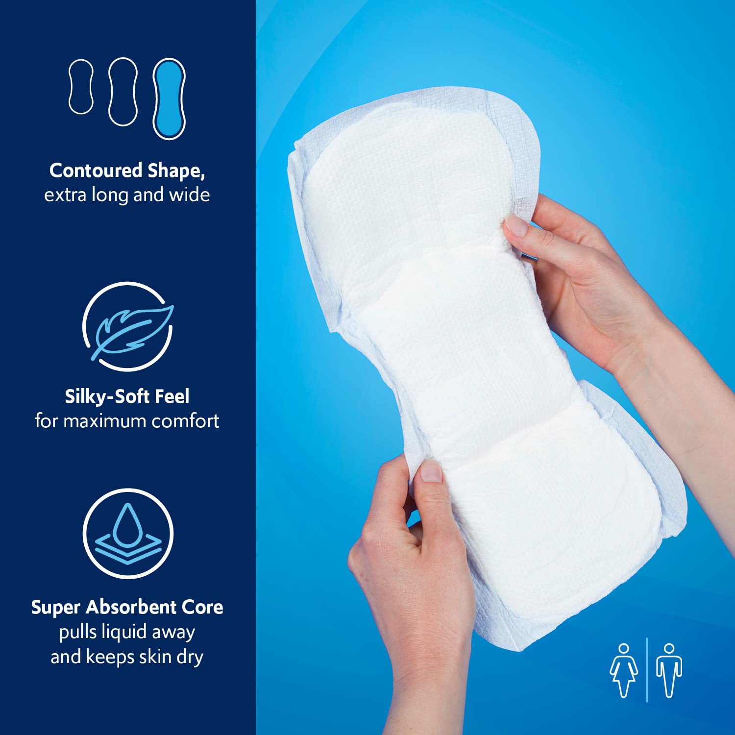 Total Dry Ultimate Booster Pad adhesive peel strip keeps pad in place
