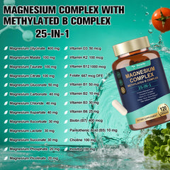 Totaria 25-in-1 magnesium capsules closeup highlights diverse forms for absorption