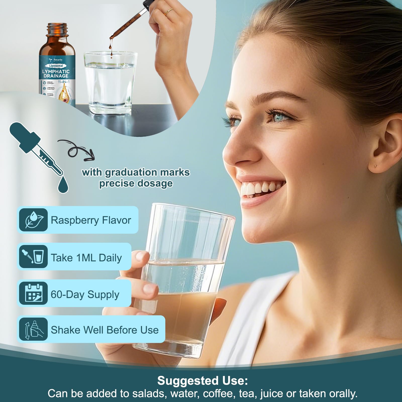 Amber Totaria bottle emphasizes premium quality and light protection