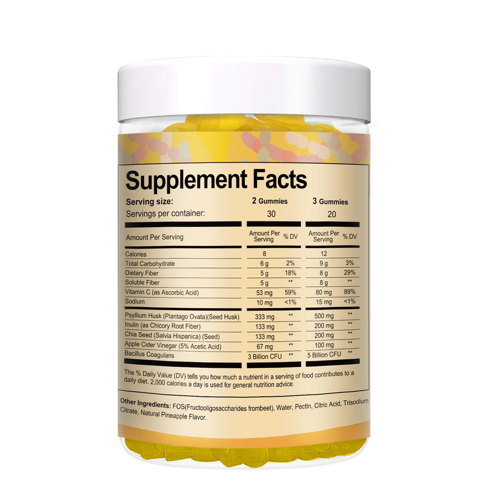 Totaria 60-count pineapple gummies package for daily routine