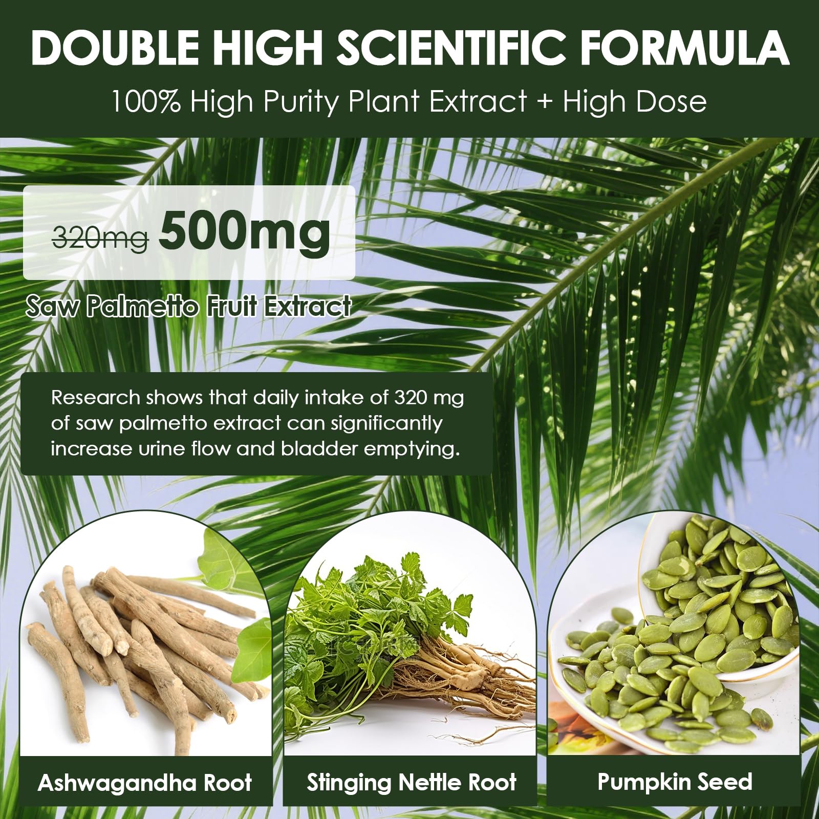 Totaria blend of ashwagandha, nettle, and pumpkin seed for natural formulation