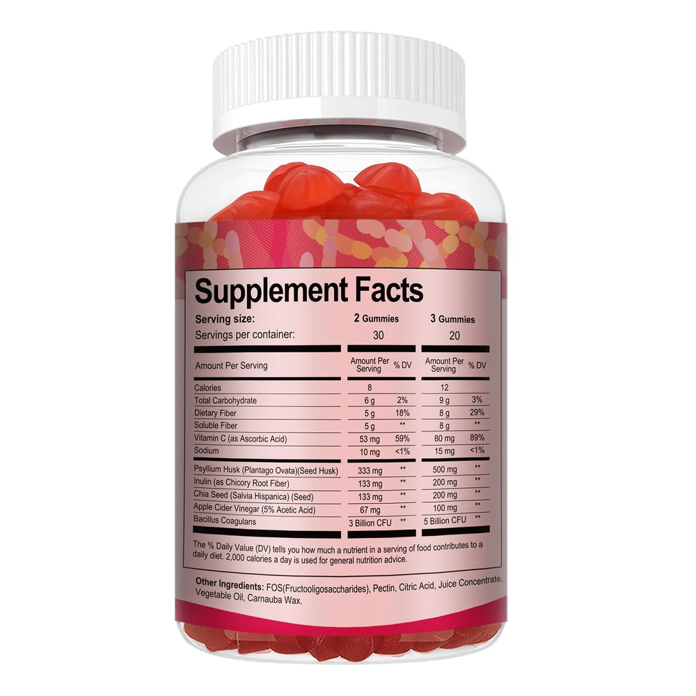 Totaria breakfast table with gummies as a convenient fiber option.