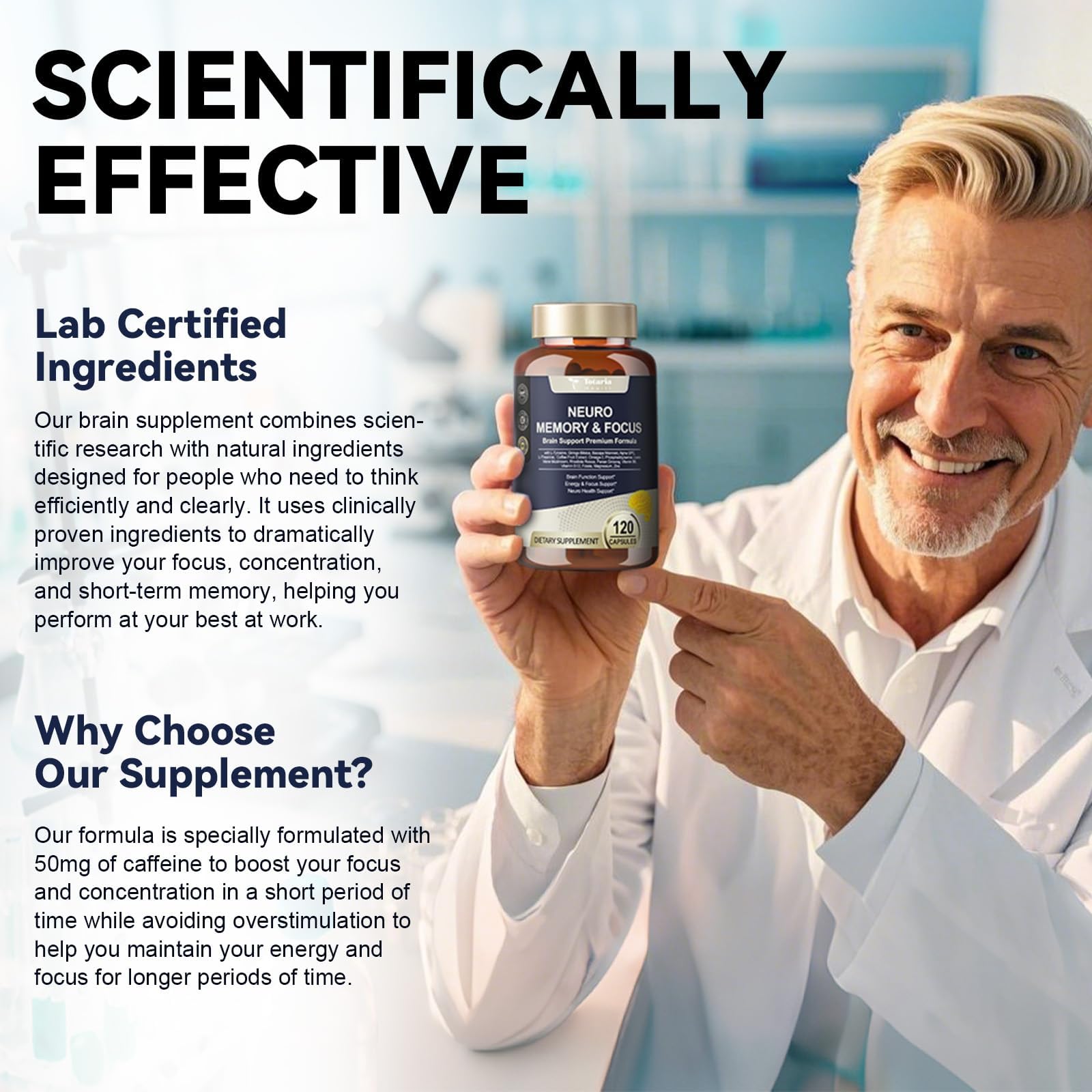 Totaria C-ognitive ginkgo biloba ingredient on label for brain visuals.