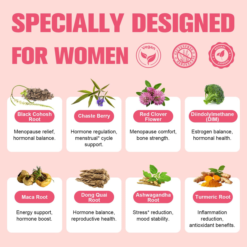 Totaria Complete Menopause label detail noting vegan, non-GMO and allergen information.