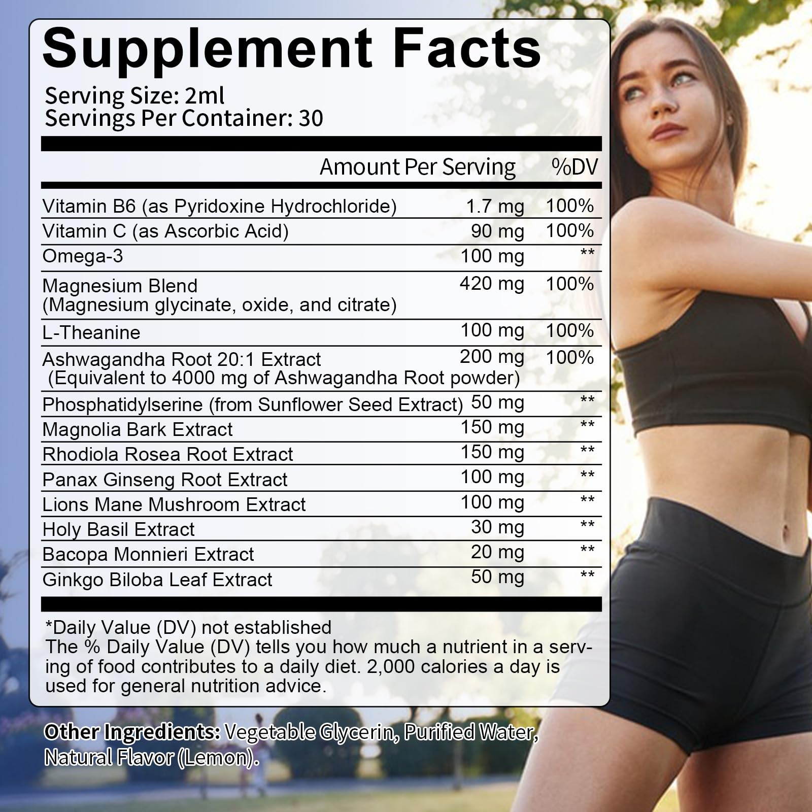 Totaria cortisol drops usage guide showing a few drops for daily balance.