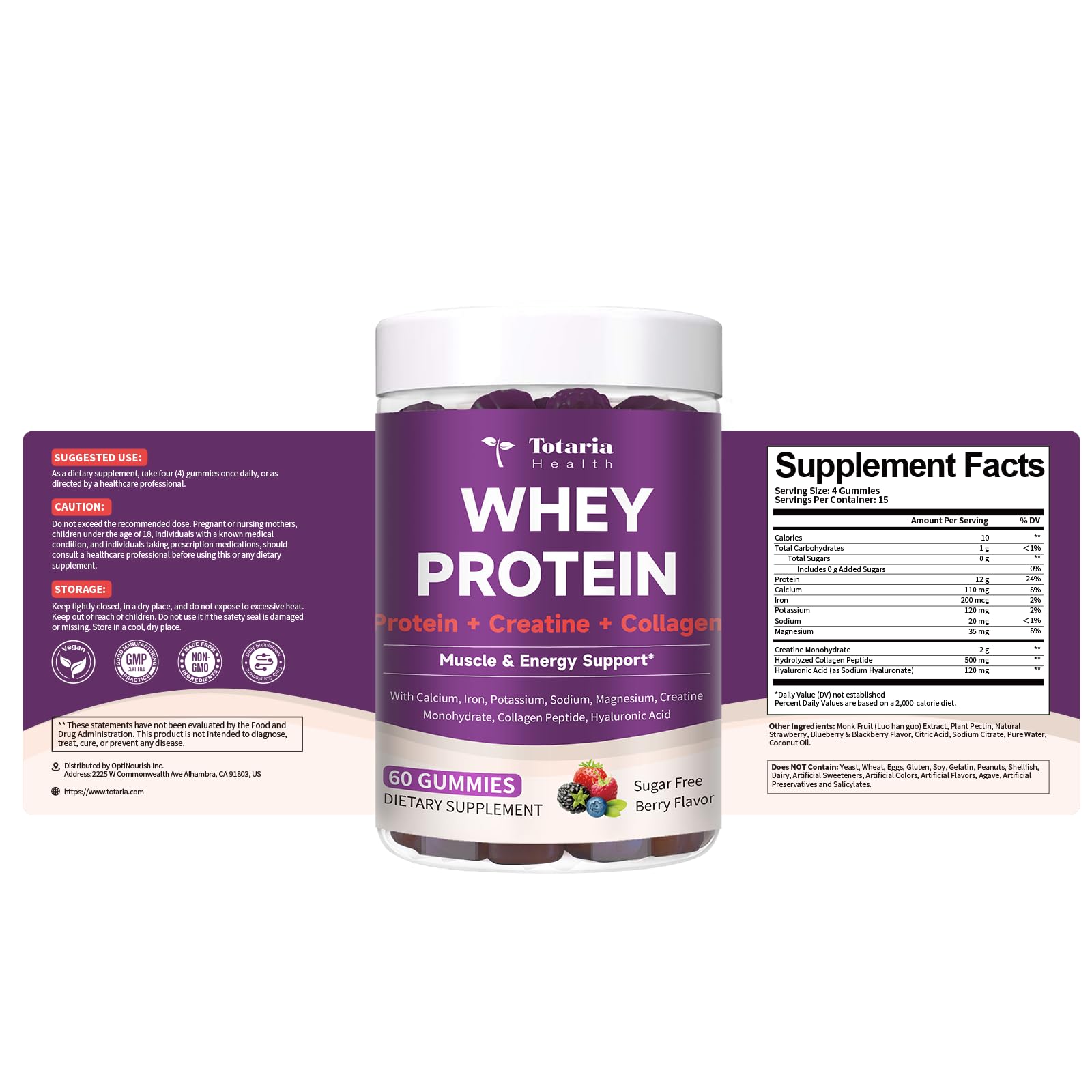 Totaria gym scene with gummies as a quick post-workout snack