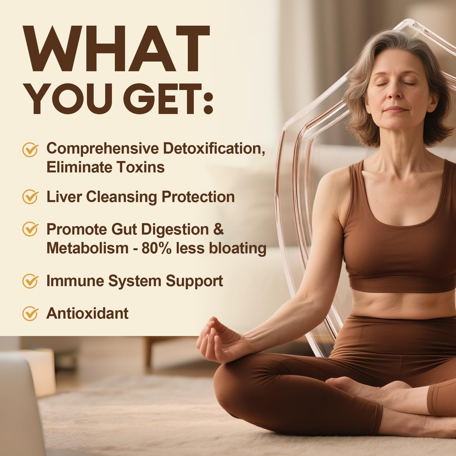 Totaria detox ingredients packaging emphasizes seven natural detox components.