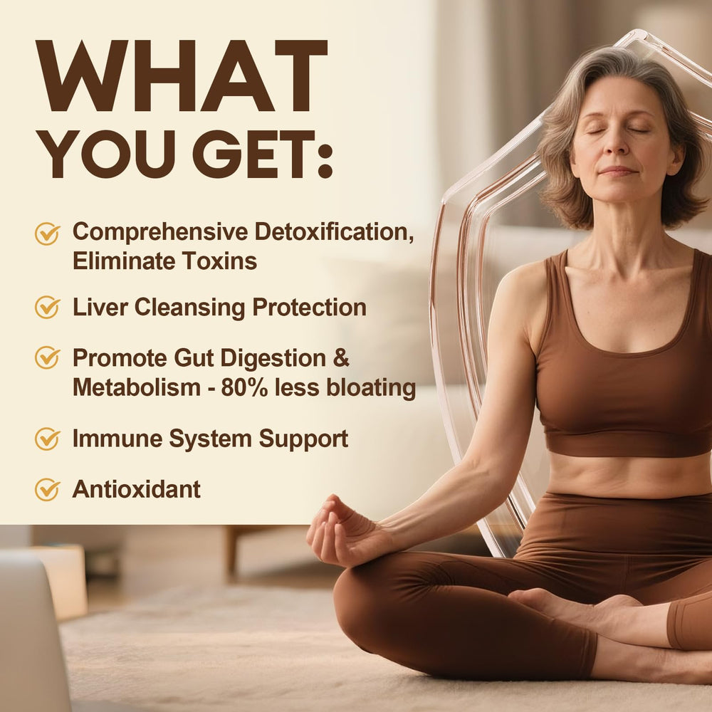 Totaria detox ingredients packaging emphasizes seven natural detox components.