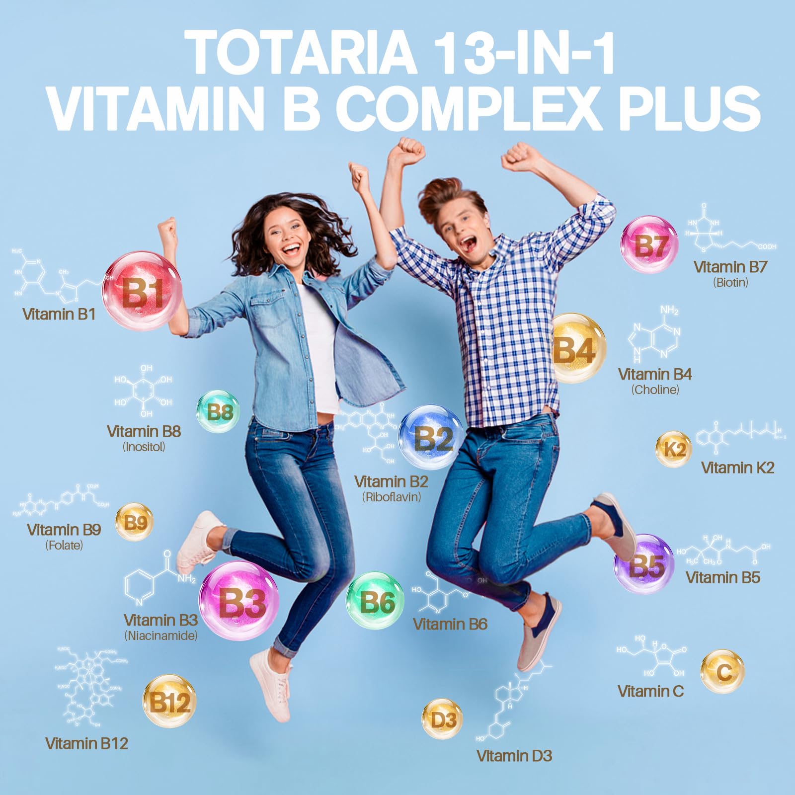 Totaria B Complex capsule highlighting energy and focus potential