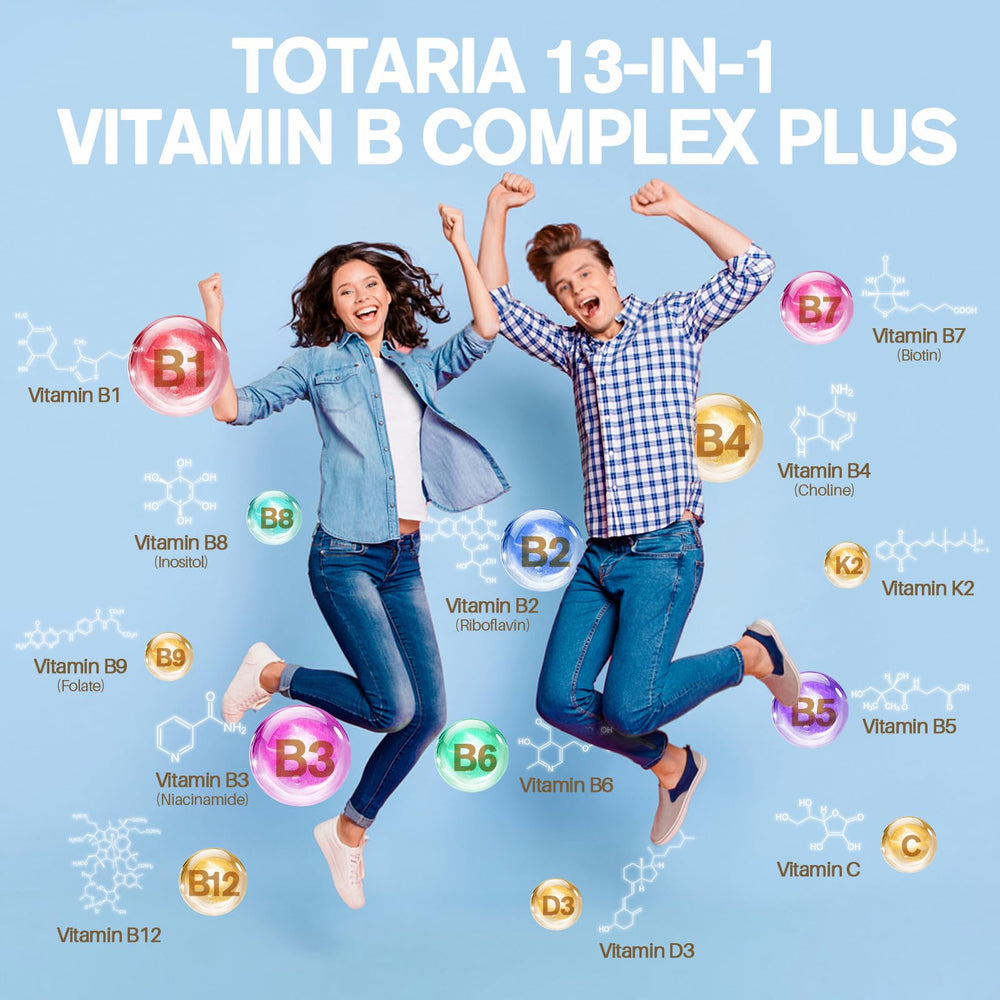 Totaria B Complex capsule highlighting energy and focus potential