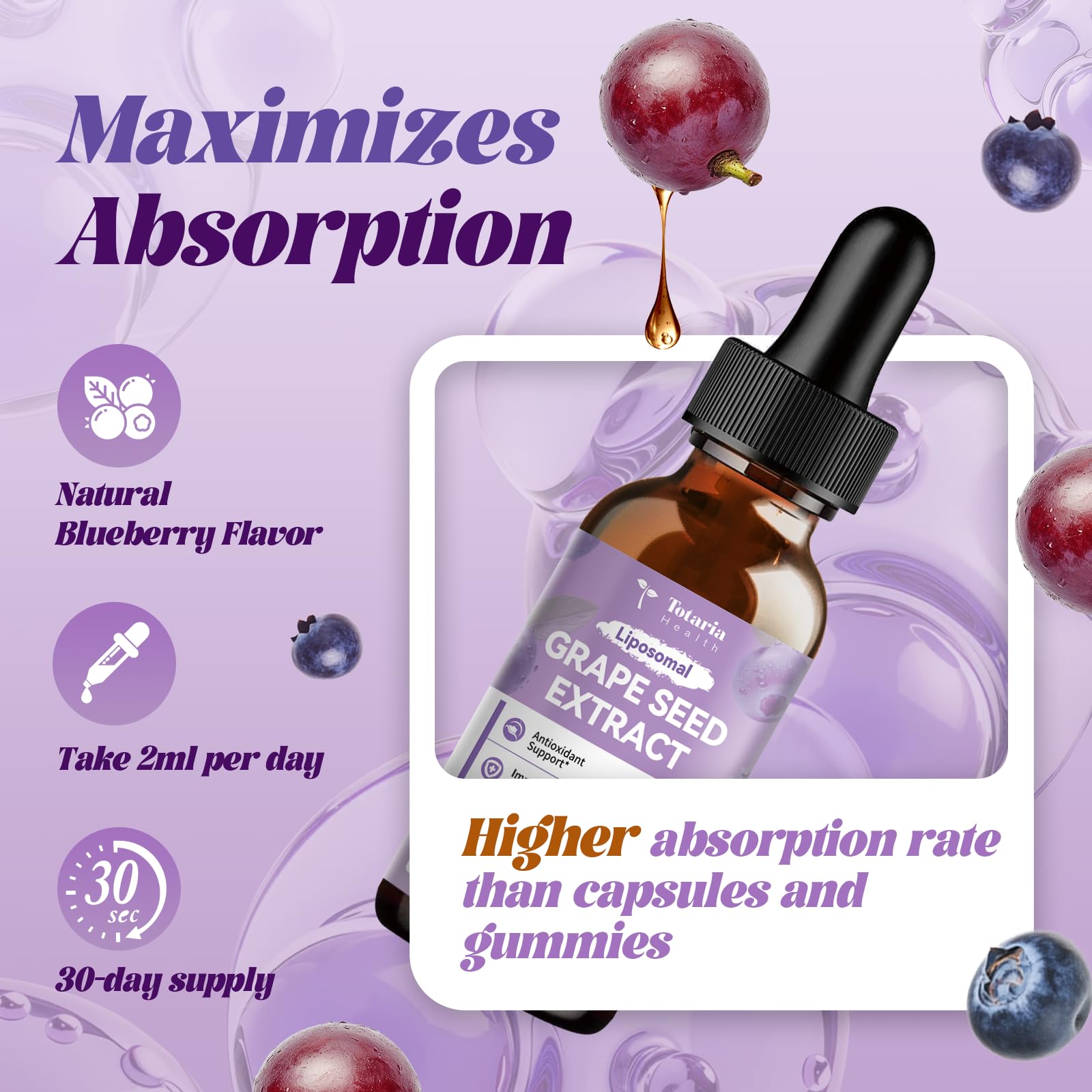 Totaria skin vitality note: high-polyphenol grape seeds may support healthy-looking skin.