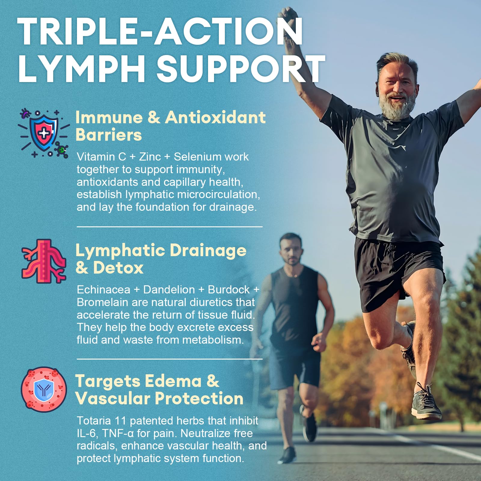 Totaria Lymphatic Drainage label emphasizes purity and brand trust.