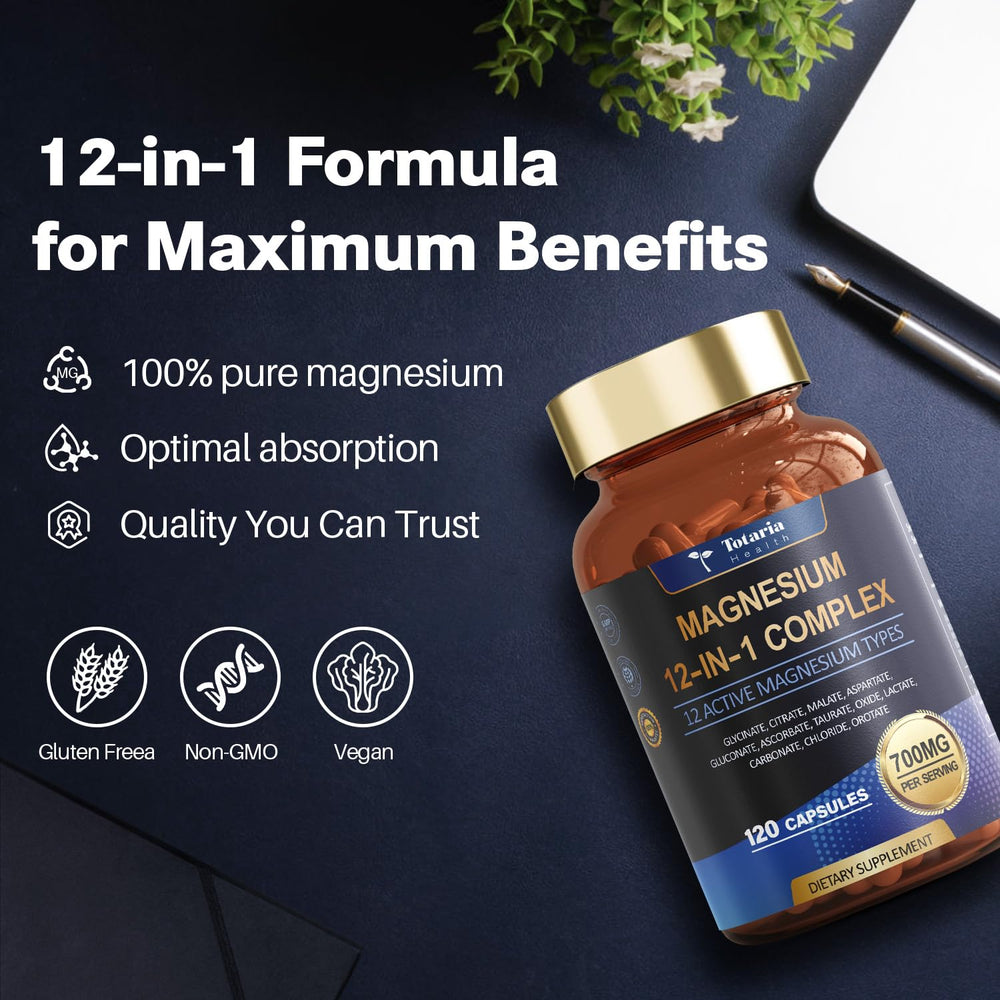 Totaria Magnesium Complex in-use scene during morning wellness routine.