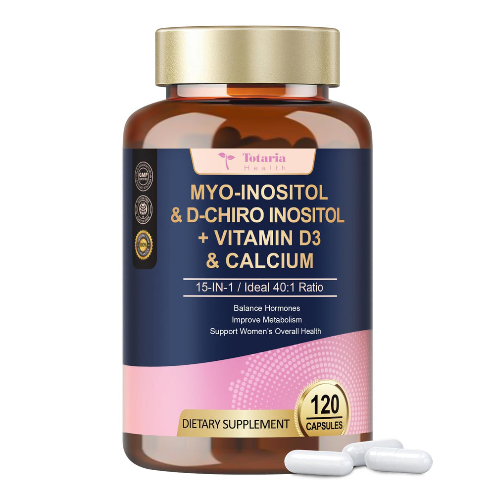 Totaria Myo-Inositol & D-Chiro Inositol bottle front for daily wellness support
