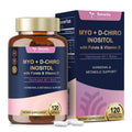 Totaria Myo-Inositol & D-Chiro Inositol 40:1 Supplement – 3075mg Daily, Vitamin D3 & Folate, 120 Vegan Caps