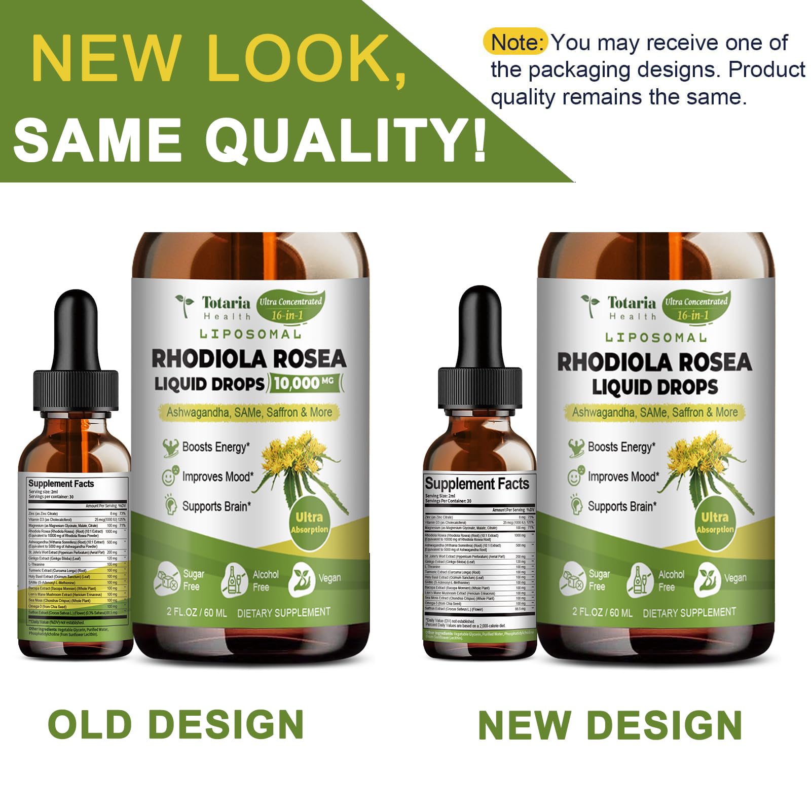 Totaria natural color liquid; sugar-free, pleasant-tasting tincture.