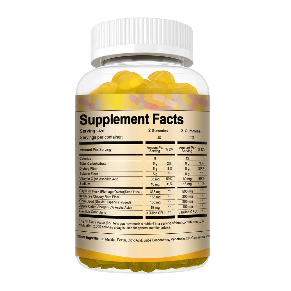 Totaria Probiotic Fiber Gummies pineapple carton illustration for pantry