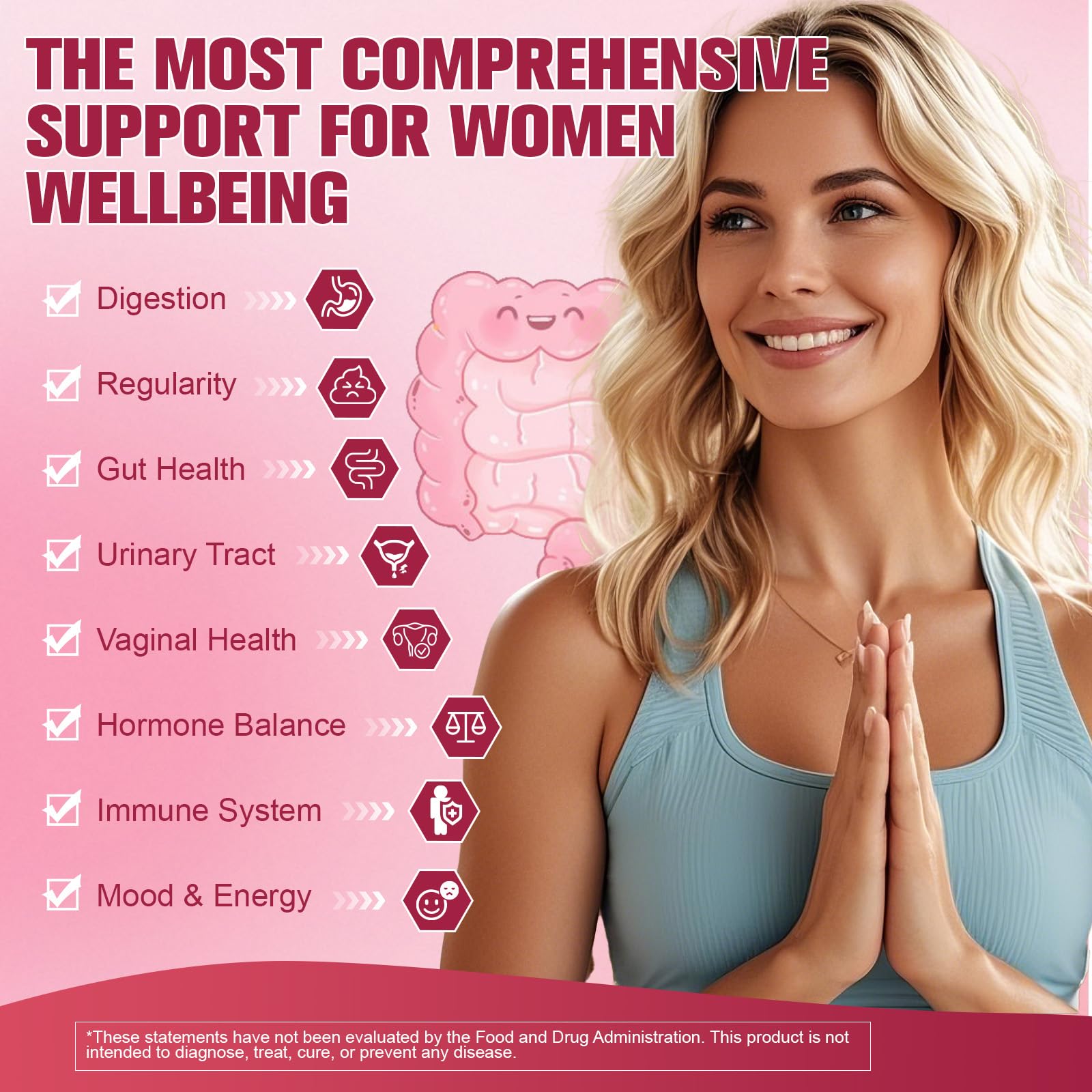 Totaria Probiotics for Women capsules inside bottle support digestion