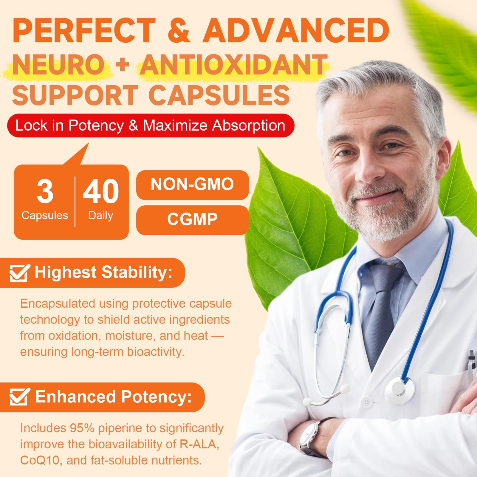 Totaria R-ALA serving scene with pills and a glass of water for daily use.